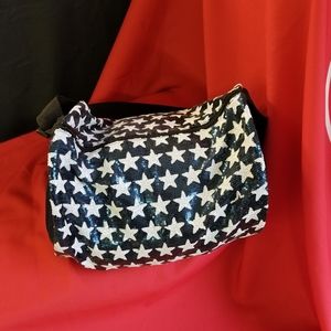 Sequined star round duffel